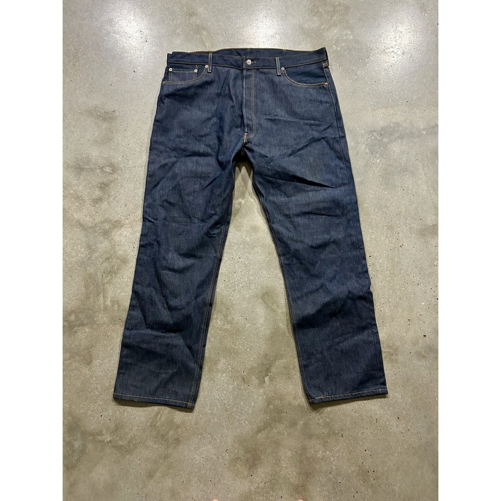 Vintage Levi's 501XX Button Fly Jeans Blue Raw Denim 44/34